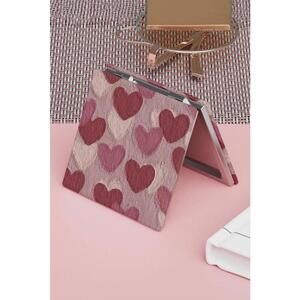 Compact Folding Heart Patterned Makeup Mirror Valentine